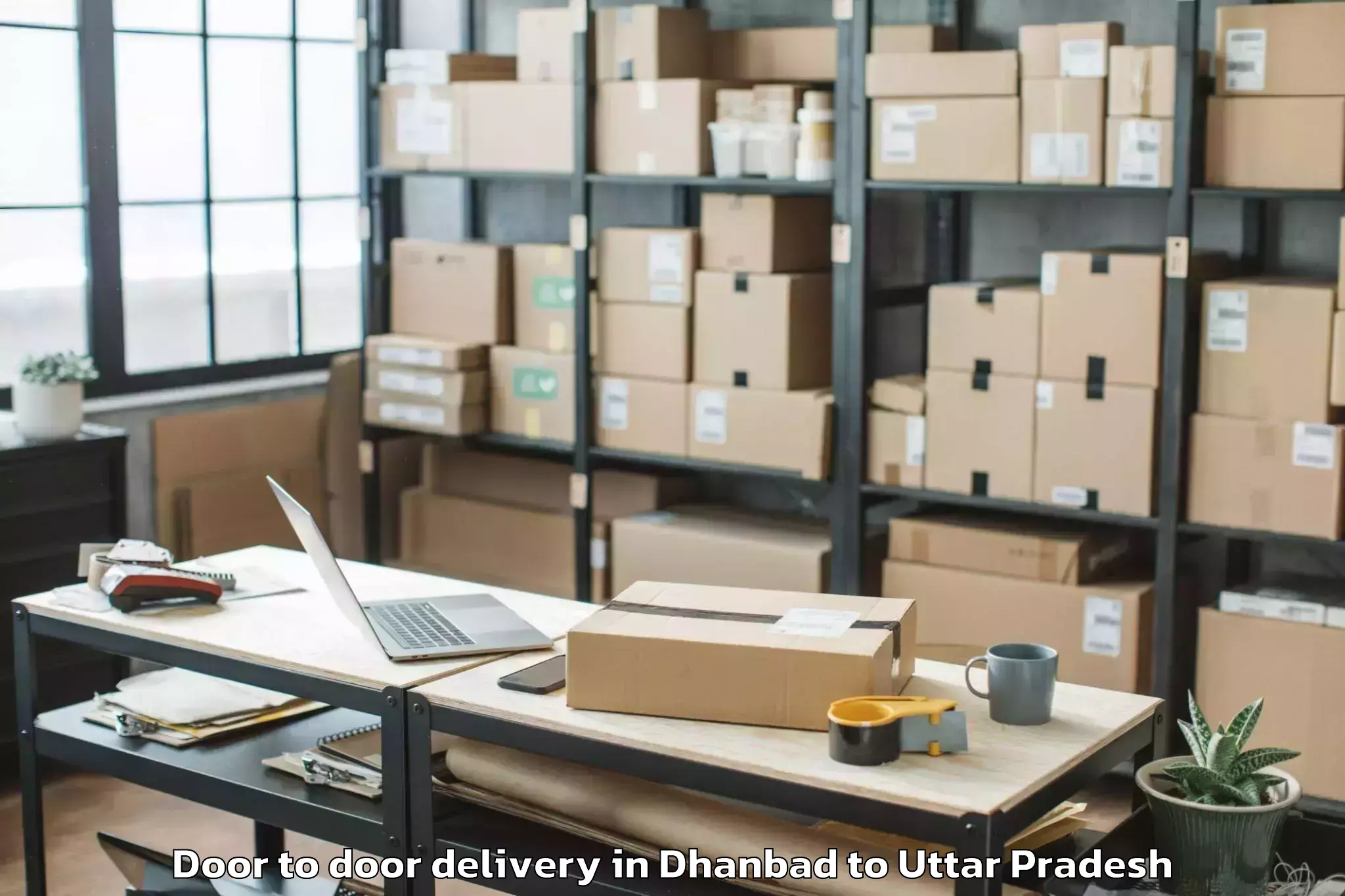 Professional Dhanbad to Belthara Road Door To Door Delivery